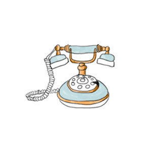 illustration téléphone vintage