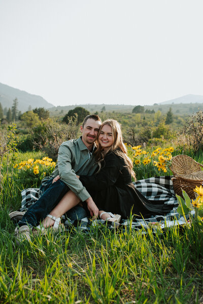 Idaho photographer Lizee Gardner posing with her husband