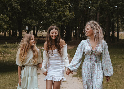 Gezin fotoshoot op de heide in blaricum