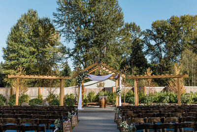 Wedding Photos at Liljebeck farms venue outdoor ceremony space