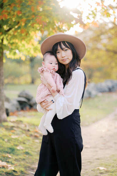 film photo of bride and groom exchanging vows at classy luxury wedding ceremony at Crane Estate in Ipswich, Massachusetts