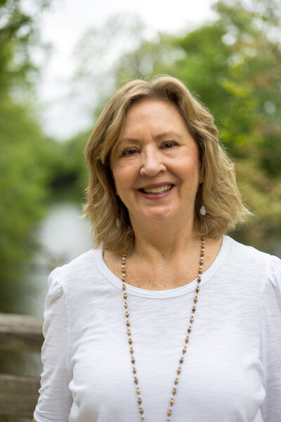 woman smiling outside headshot
