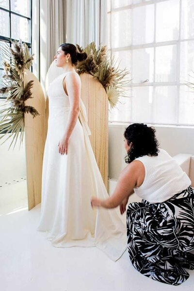 edith elan - custom luxury wedding gown designer in NY, NC, and SC