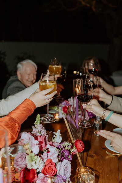 palm springs wedding reception photographer colorful retro vibes photography