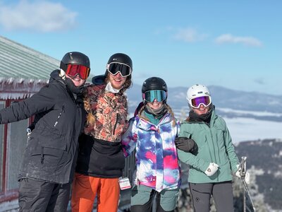 Two Women Snowboarding