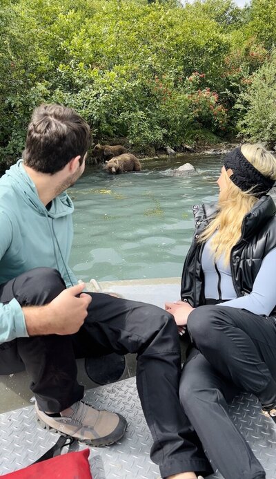 Salmon fishing while surrounded by Grizzly Bears in Alaska