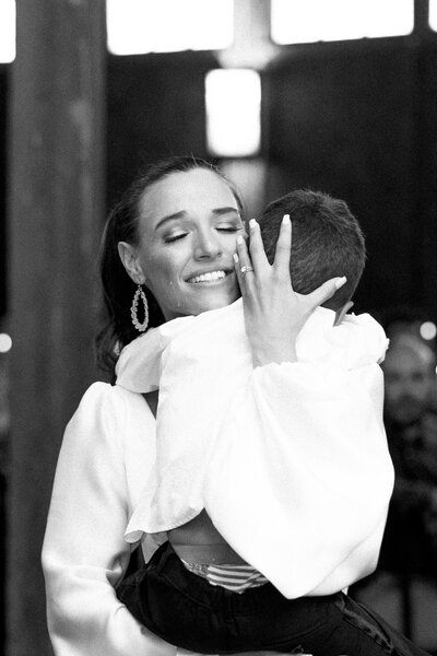 bride crying during wedding reception