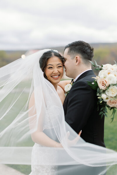 ride and groom portrait at Carolina Home & Garden, NC wedding – romantic editorial tone.