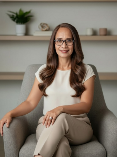 Woman holding lash supplies