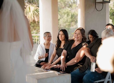 Family candid shots during ceremony at Chapel Dulcinea