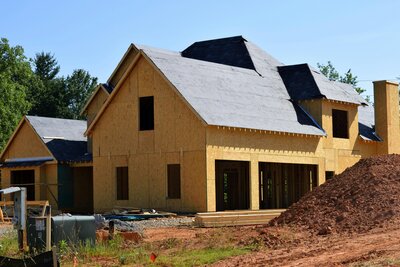 Image of home build in the process 