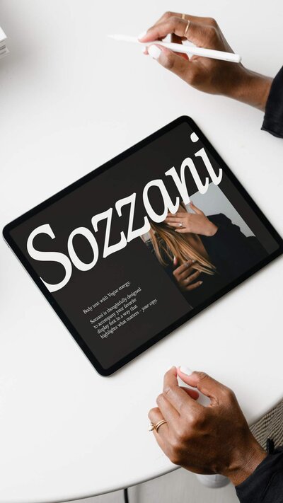 Font Mockup on iPad