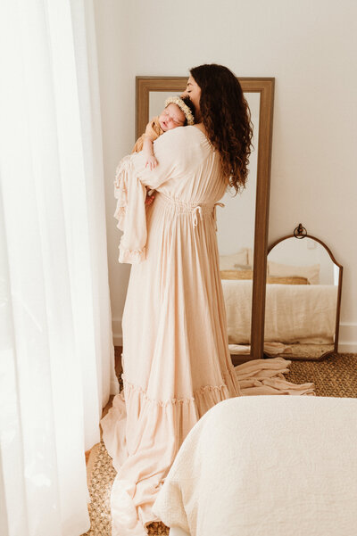 natural light studio newborn photography by abbygale marie photography