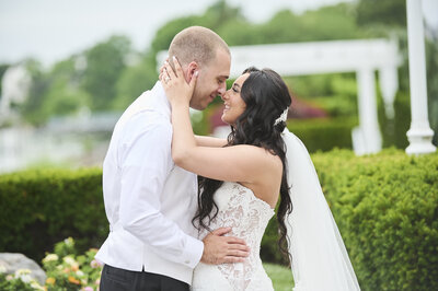 NY Bride & Groom Holding each other