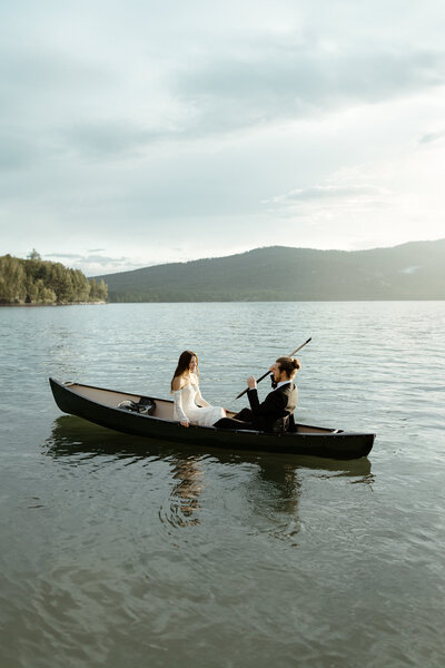 Couple in Whitefish Montana Elopement Photo