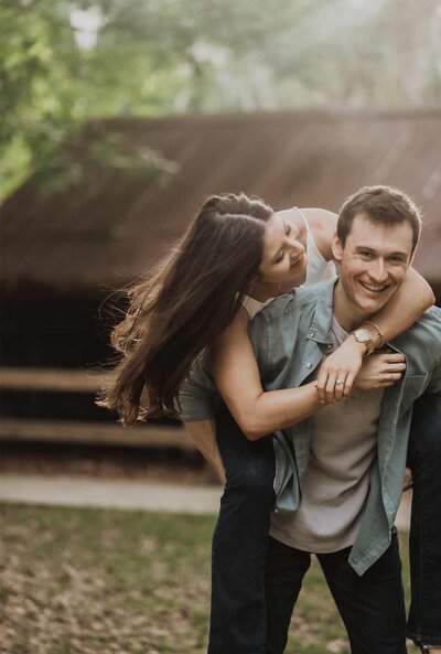 Fun and creative engagement photo session