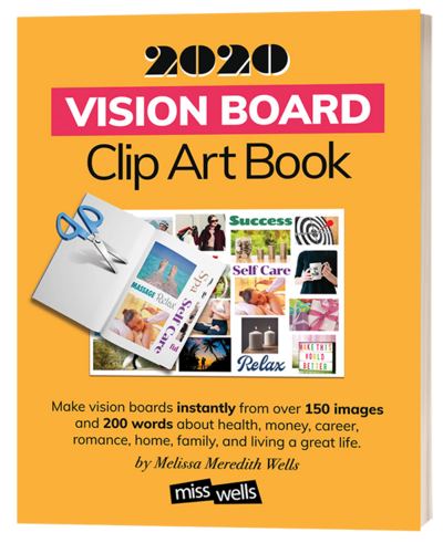 2020 vision board clip art book