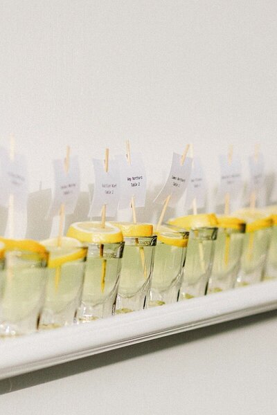 wedding drink on a shelf by wedding photographers in naples