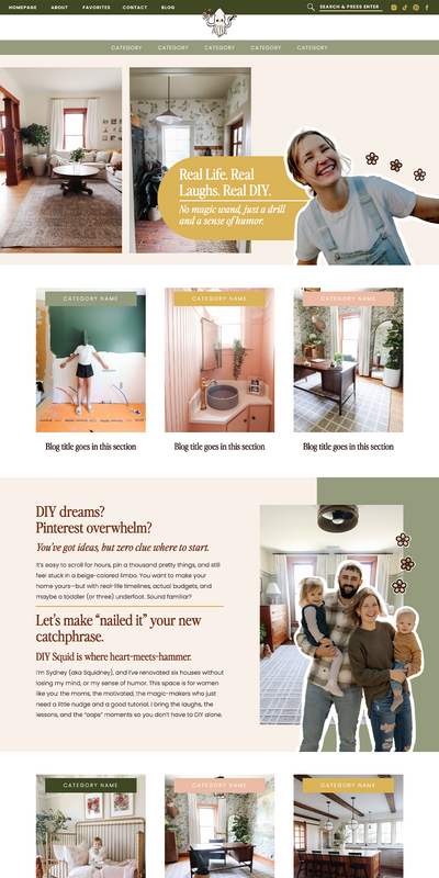 Cass Makes Home Showit Blog Design by Gillian Sarah