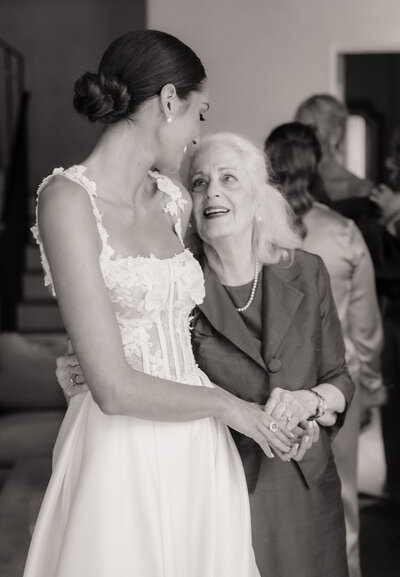 bride with grandmother in 30A florida