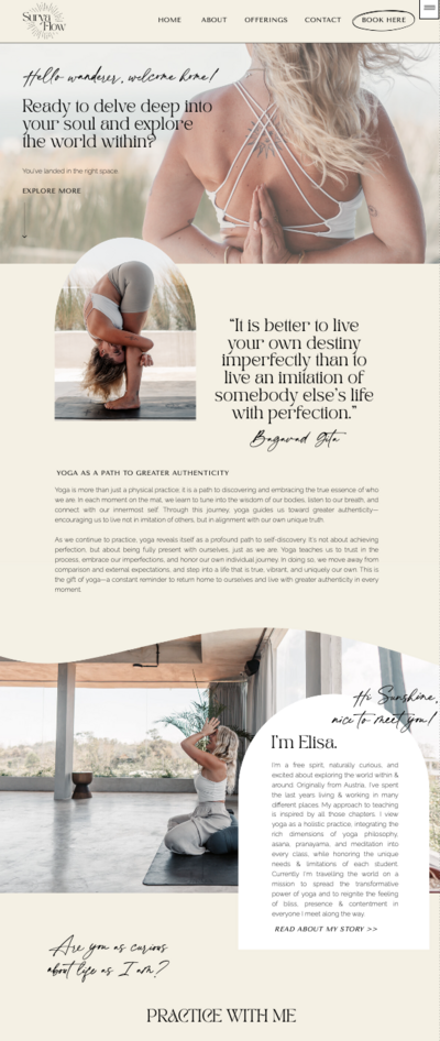 Surya Flow Tribe Homepage Screenshot