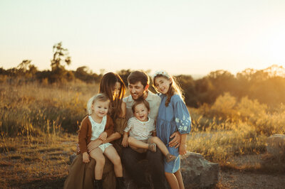 family photos at sunset in TN