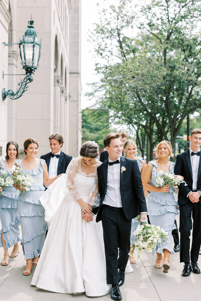 bride and groom at the Loft 310 chapel in Kalamazoo Michigan