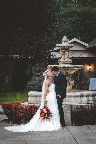 Bride and Groom portrait at Chateau Events Center