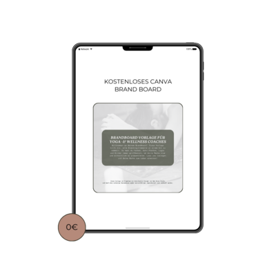 Mock Up eines Freebies - Kostenloses Canva Brand Board