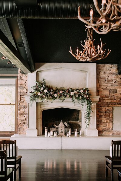 Romantic and moody fall wedding at The Lakehouse, a romantic sophisticated wedding venue in Calgary, featured on the Brontë Bride Blog.