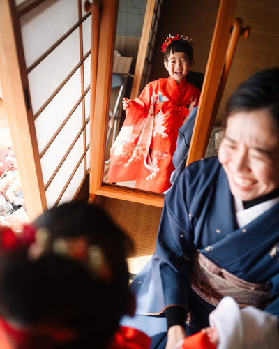 shichigosan family photo shoot in Gifu Park.