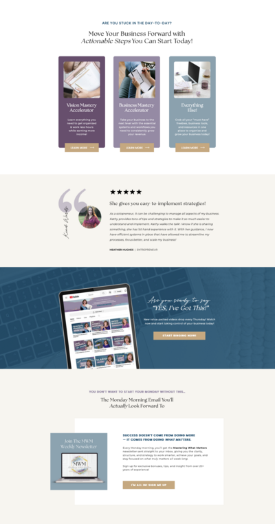 Sales page design focused on conversion strategy for digital product launch