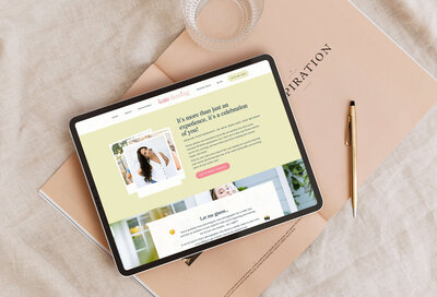 whimsy, personality-packed, and colorful website design for joyful senior photographer