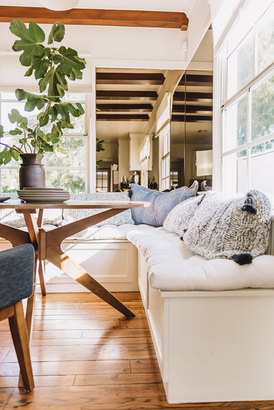 Interior photo of dining area from  Los Angeles interior designer Mason London