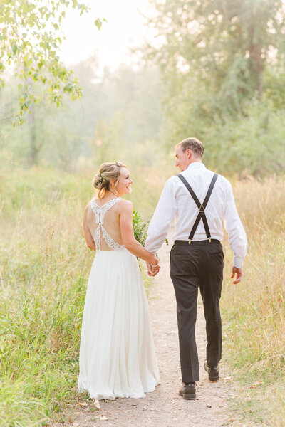 Casey + Brielle backyard wedding Missoula, MT