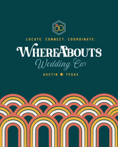 Custom logo design for WhereAbouts Wedding Co, a wedding venue sourcing and coordination in Austin