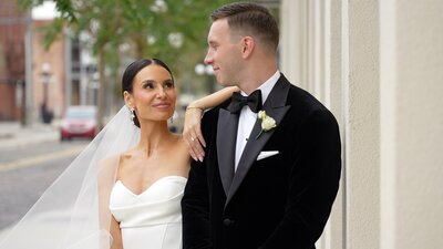 wedding first look bride and groom wedding vows