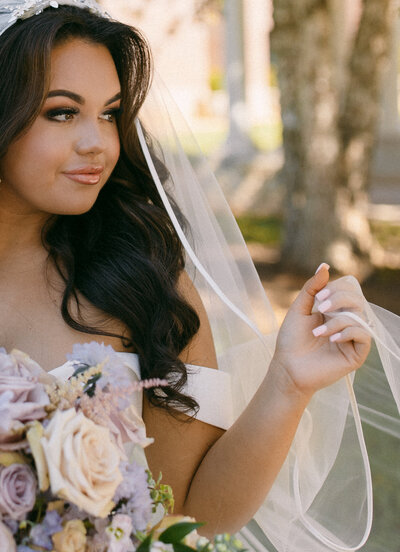 southern california bride on her wedding day