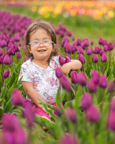 girl toddler flowers portrait photography