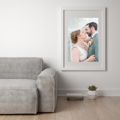 framed wedding portrait