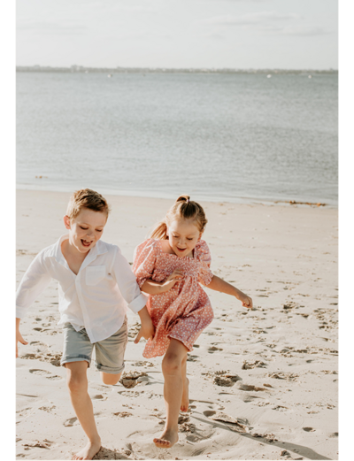Celebrate the sibling love and friendship by capturing special moments. You r family photography session can be on the beach on Cottesloe in Perth WA at golden hour.