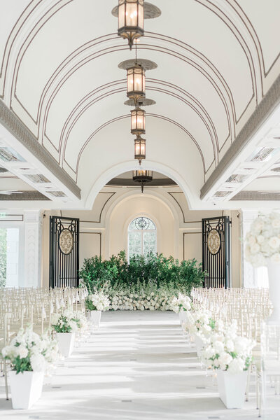 Shadowbrook Estate set up for a wedding ceremony