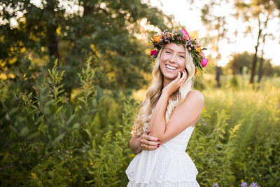 Flower Crowns, Sunsets and golden hour senior portraits are our favorites!