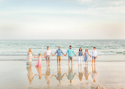 Family beautifully photographed on the beach