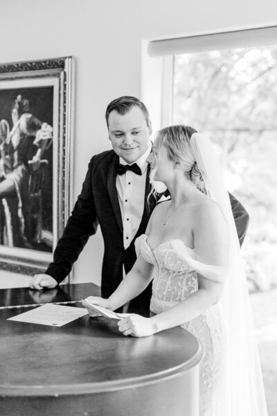 bride and groom cutting cake at the greystone inn