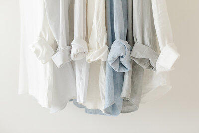 selections of dad's wardrobe for family photographer Virginia Schultz