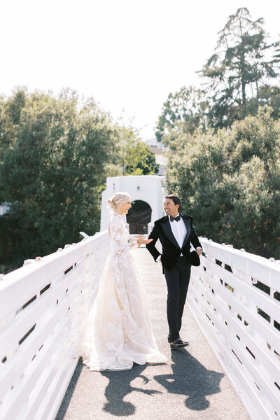 Bride & Groom First Look at Bel-Air Country Club