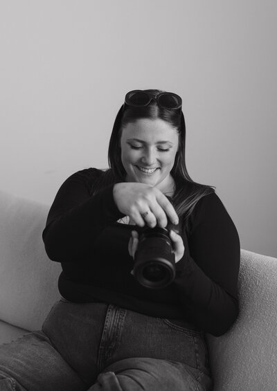 Headshot of a Minnesota Wedding and Elopement Photographer specializing in couples looking for an intimate, documentary style wedding day coverage. 
