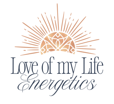 Love of my Life Energetics logo with gold sun