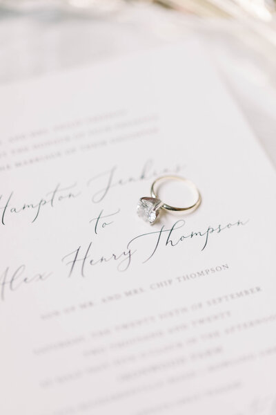 Wedding Invitation Suite and Engagement Ring